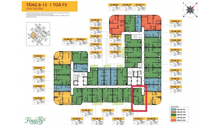 Độc quyền, bán quỹ căn hộ Sun Fours Tower, chỉ 2.3 tỷ sở hữu căn đẹp giữa trung tâm Đà Nắng